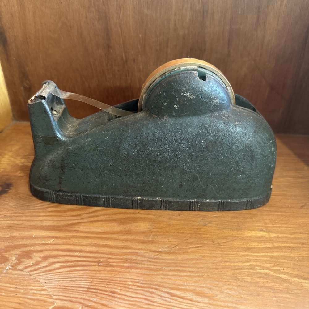 RETRO 1940s 3M Scotch Tape Dispenser Minnesota Mining Cast Iron Whale Tail